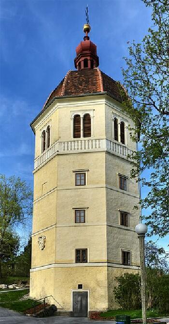 On top of the Schlossberg is the Bell Tower 